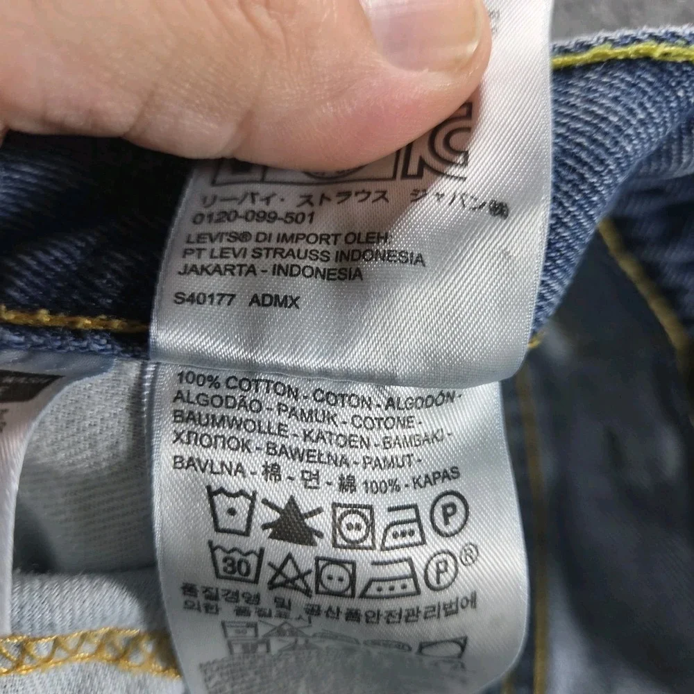 Levi's 517 Bootcut Jeans Men's Size 36x30 Light Wash Blue Denim Cotton Red Tab